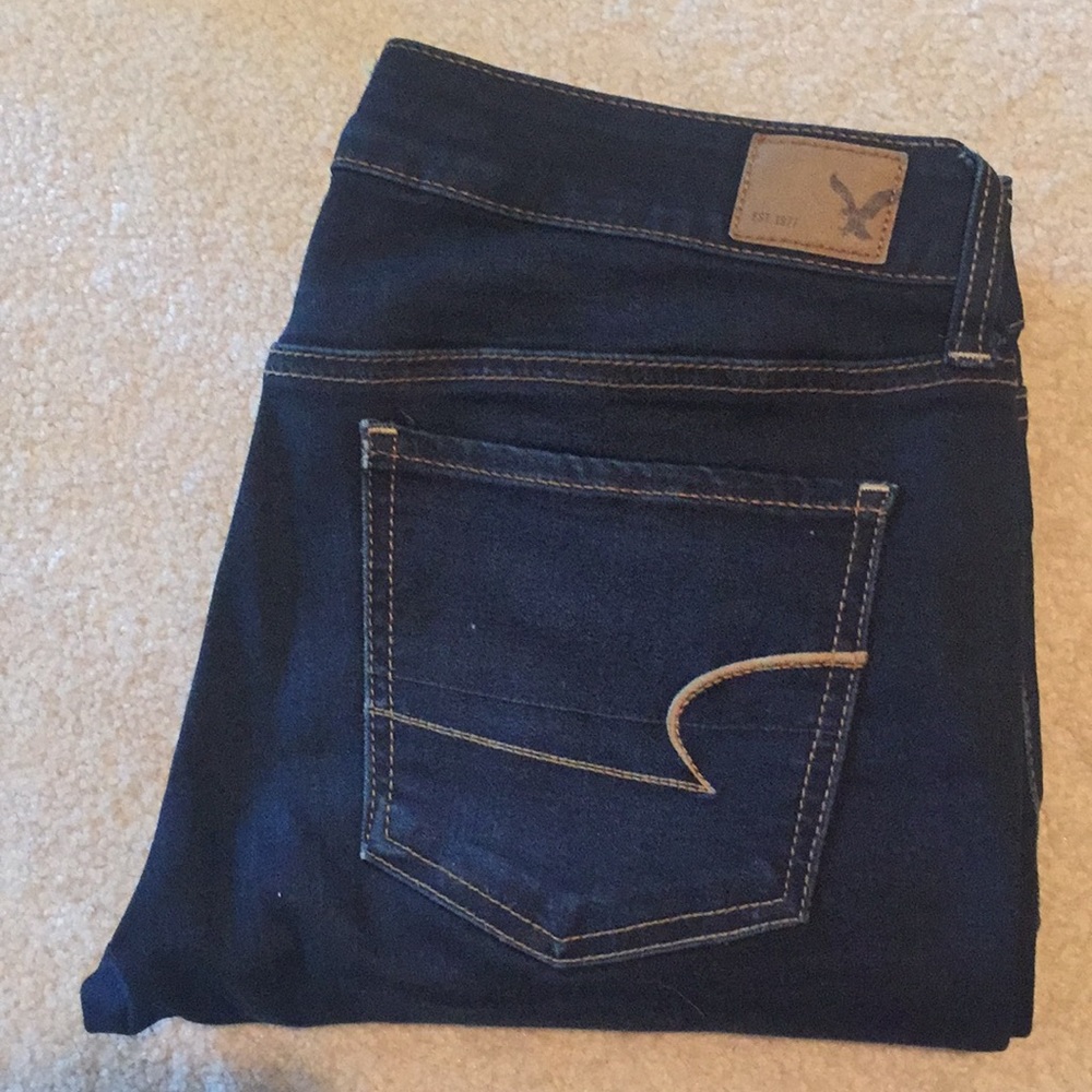 Dark wash AE jeggings